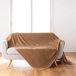 Douceur d'intérieur Arya deken 180 x 220 cm camel flanel reliëf effen
