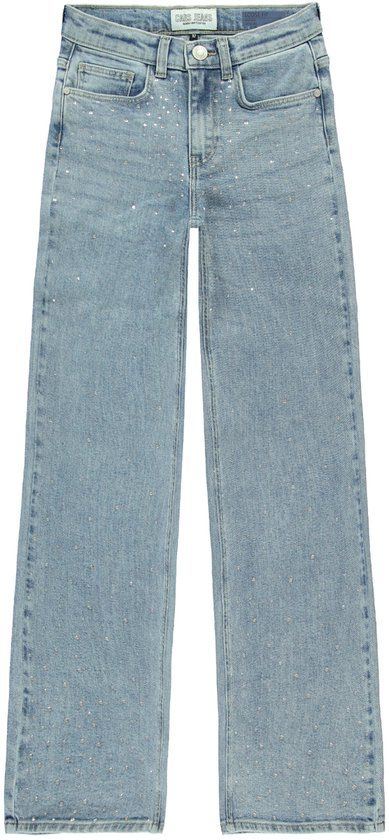 Cars Jeans Yara Den.Rhinestone Blue Used Meisjes Jeans - Maat 170