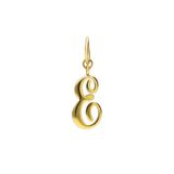 Lucardi Dames Stainless steel goldplated letterhanger - Hanger - Staal - Goudkleurig