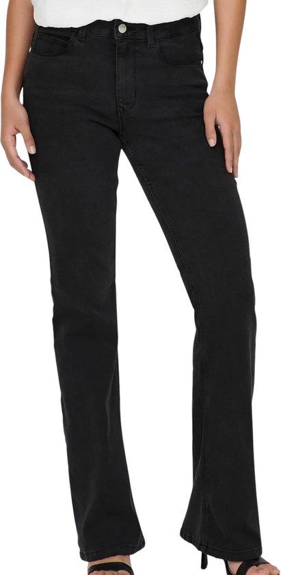 Jacqueline de Yong New Flora Life High Flared Jeans - Dark Grey Denim - W30/L30