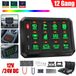 StarTech Schakelpaneel: Bedieningskast met 12 functies, RGB-LED, Universeel voor auto, vrachtwagen, boot en UTV