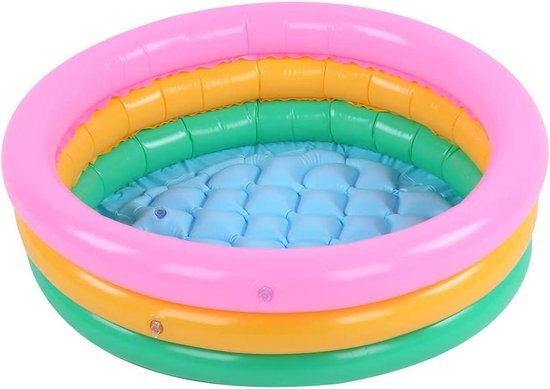 Inflatable Pool for Kids - Round Children's Wading Paddling Pool with Bright Colors - Summer Water Play Center - Indoor Outdoor Garden Fun - Medium Size