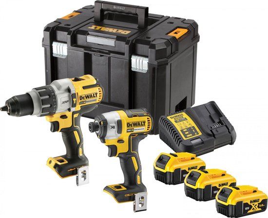 DeWALT DCK276P3T Accu Combiset Klop-/Schroefboormachine + Slagschroevendraaier 18V 3x5.0Ah XR in TSTAK
