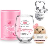 OEM Glas met de tekst "Mijn favoriete persoon", 450 ml, met een gelukssymbool