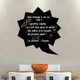 Ambiance Sticker Schoolbordsticker - uitwisbare zelfklevende muurstickers - ARTISTIC BUBBLE - 55x50cm