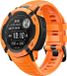 Strap-it Bracelet de montre connectée en silicone avec fermoir à boucle - adapté pour le Garmin Instinct 2x plus grand (orange)