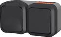 QUARX Interrupteur et prise QUARX Aqua Pro, pour extérieur, vertical, IP55, 250V, 16A