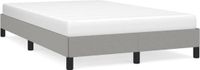 vidaXL Bedframe zonder matras 120x190 cm stof lichtgrijs