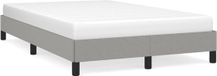 vidaXL Bedframe zonder matras 120x190 cm stof lichtgrijs