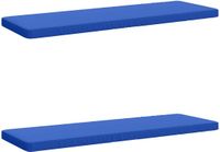 vidaXL - 2-delige Bankkussens VUGHT 2 st 100% Polyester Koninklijk Blauw
