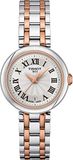 Tissot Bellissima Small Femme Montre seulement temps T126.010.22.013.01 boîtier et bracelet en acier PVD or rose, Or rose 5n, gris, mouvement quartz