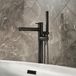 Hudson Reed Vrijstaande badmengkraan met handdouche Modern - Noir Nickel