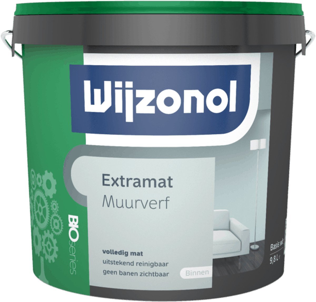 Wijzonol Muurverf Extra Mat 10 Liter Op Kleur Gemengd