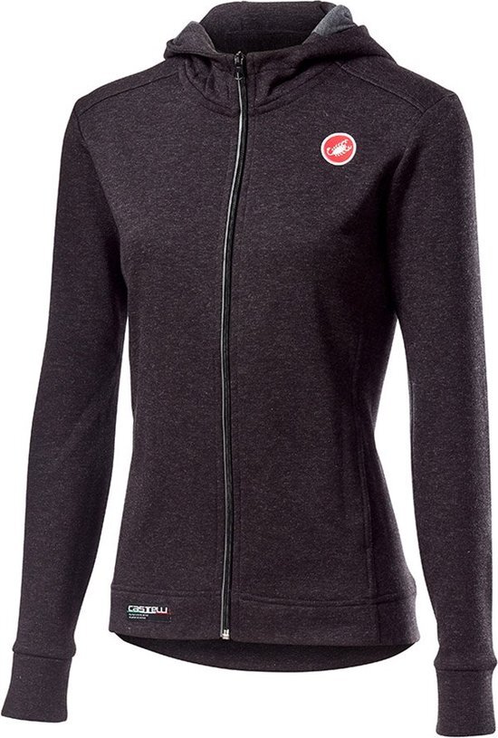 Castelli Milano Fleece Jack Doorlopende Rits Dames, melange light black