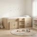vidaXL Loft Bed Frame met Kast 3 st Sonoma Eiken Bewerkt hout