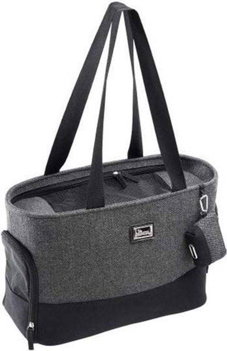 Hunter Luxe Huisdier schoudertas Grijs/Zwart 40x19x30cm