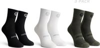Rogelli Core Combi Dames en Heren 3 pack Fietssokken - Zwart/Wit