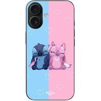 Maniacase Beschermhoes iPhone 16 Plus Stitch Angel mignon bleu rose