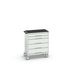 Bott Verso Mobiele Kast | 800x550x965mm | 5 Laden | Top Tray | RAL 7035