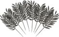 Othmar Decorations Décoration de Noël feuilles à insérer - 16 pièces - gris/argent - 16 cm - brindilles