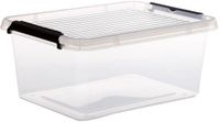 5five Opbergkist met deksel - Clip Box - 12,5 liter - Transparant