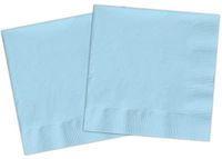 Papieren Ciao Papieren servetten FSC composteerbaar (33x33cm, dubbellaag), 20 stuks, pastelblauw