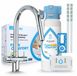 Ari Robinet de cuisine Slender 3 voies chromé avec douchette extractible et système de filtration Dafi D1