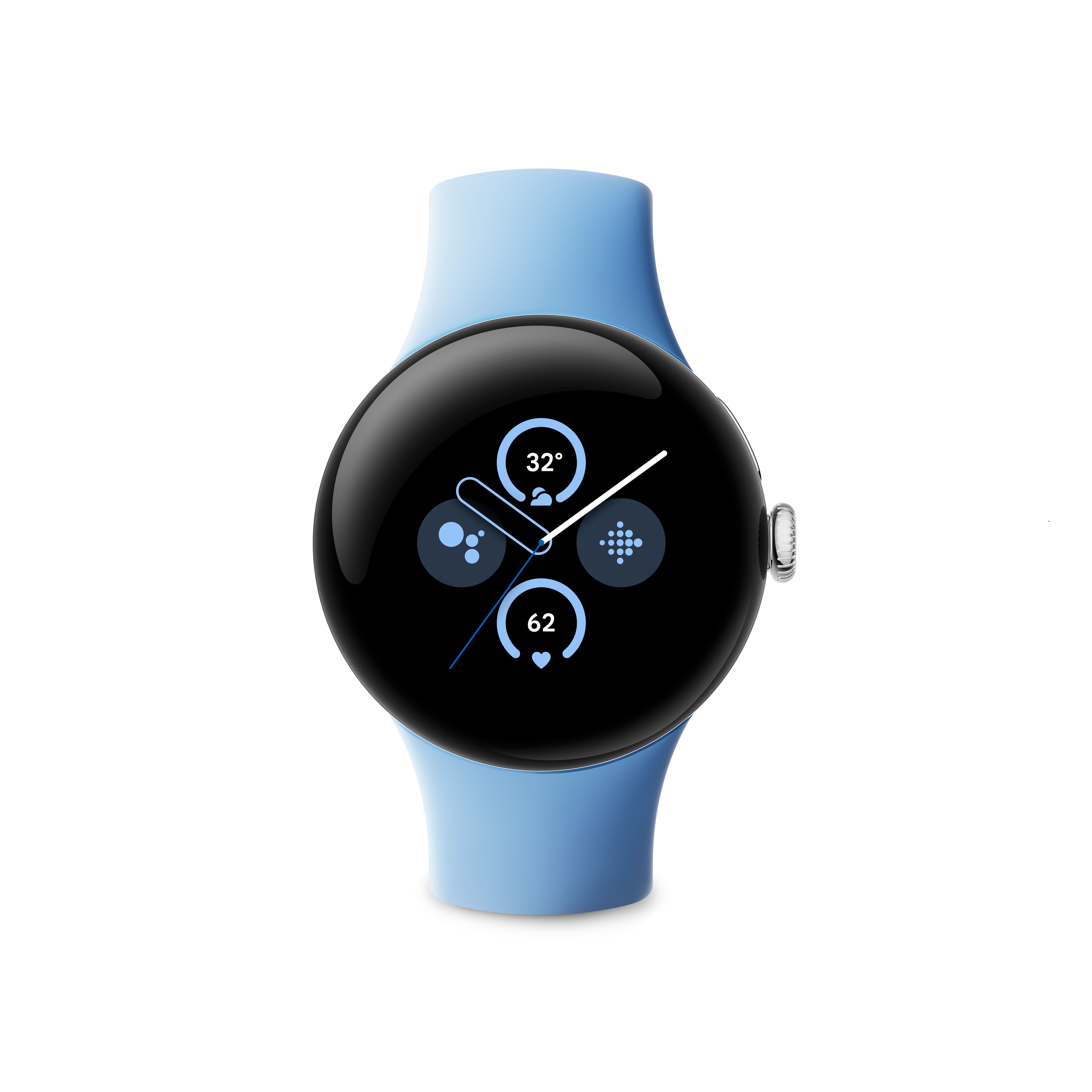 Google Pixel Watch 2 - 41mm - Zilver - AMOLED - GPS - Blauwe Band