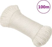 vidaXL Werktouw 6 mm 100 m polypropeen wit