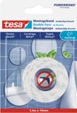 Tesa dubbelzijdig spiegel montagetape - 2x - op rol - voor tegels en metaal - 1,5 meter - Tesa Powerbond - Waterproof