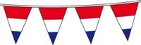 Merkloos / Sans marque Holland Vlaggenlijn feest slinger Holland - Nederlandse vlag - rood wit blauw - 10 meter