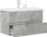 Maison Exclusive - Ensemble de meubles de salle de bain 2 pièces, gris béton, matériau dérivé du bois