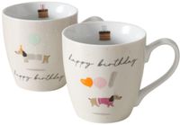 Boltze Home jumbo-mok trilly 480ml 14x10x10cm 2 assorti vaatwasmachinebestendig