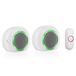 Byron DBY-23524 Wireless Doorbell Set - 200m Range, 8 Melodies, Waterproof - Grey/White