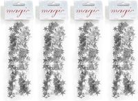 Inge-glas Inge's Christmas Decor Gmbh 4x Kerstslingers zilver 750cm