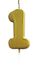 Ciao Gouden cijferkaars 1 (6 cm), 21441