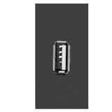 Norgen NOEN Verwisselbaar element voor inbouwstopcontact, USB-datamodule voor aansluitpaneel (USBDATA, zwart)