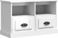 vidaXL Tv-meubel 80x35x50 cm bewerkt hout hoogglans wit