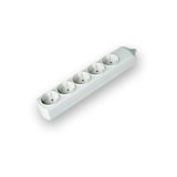 4-voudige stekkerdoos met schakelaar, 1,5 m lengte, 3G, kabel 1,5 mm², kleur zwart