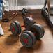 Jeu d'haltères 2-en-1 15 kg, poids réglables pour haltère courte et barre longue, équipement de musculation professionnel noir
