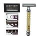 Parker Safety Razor Parker Convertible veiligheidsscheermes met dubbele kop (open en gesloten kamkop) en 5 Parker scheermesjes