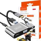 Zenwire 4in1 USB-C Hub met HDMI 4K, VGA, USB 3.0 en Power Delivery 87W