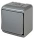 JUNIOR, interrupteur monobloc, gris, IP54, 10WHE-1