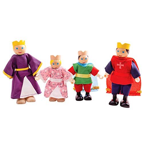 Bigjigs Toys Houten Koninklijke Familie Dolls - Wood Doll House Cijfers, speeltoestel - 0691621731604