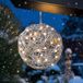 Esotec GmbH esotec Solar Deko Drahtkugel ⌀ 25 cm blanc chaud avec 50 LED ALU résistant aux intempéries 102115