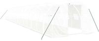 vidaXL Tuinkas met stalen frame, wit, 48 m², 16x3x2 m