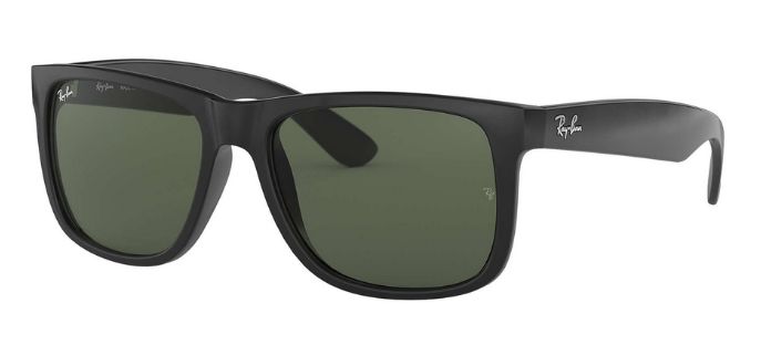 Ray-Ban Justin Classic Wayfarer Vierkant Zonnebril - Zwart/Groen