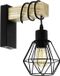 Eglo Townshend 5 Wandlamp - E27 - Hout - Zwart/Bruin