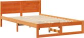 vidaXL Bedframe Wasbruin Massief Grenenhout 140 x 190 cm