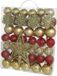 Gerimport Gerimimport Kerstballen set - met ster piek 57-delig - 4-5 cm - kunststof - rood/goud - kerstversiering